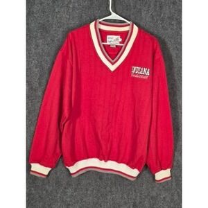VTG Pro Celebrity Indiana Basketball Pullover V-Neck Red Ribbed Mens Medium NCAA